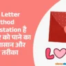 Love Letter Method Manifestation