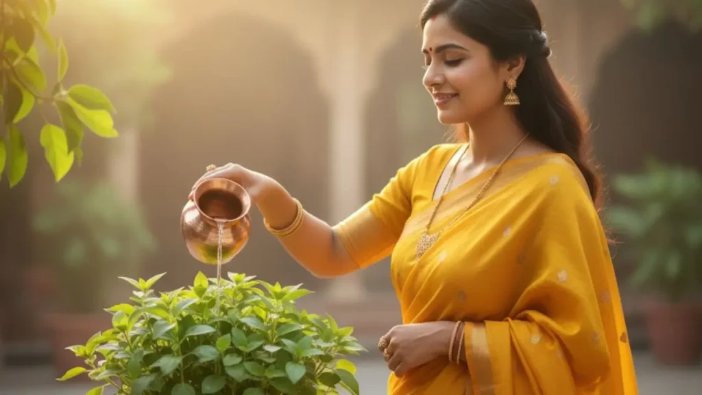Tulsi Mata ko Jal Chadhane ki Sahi Vidhi