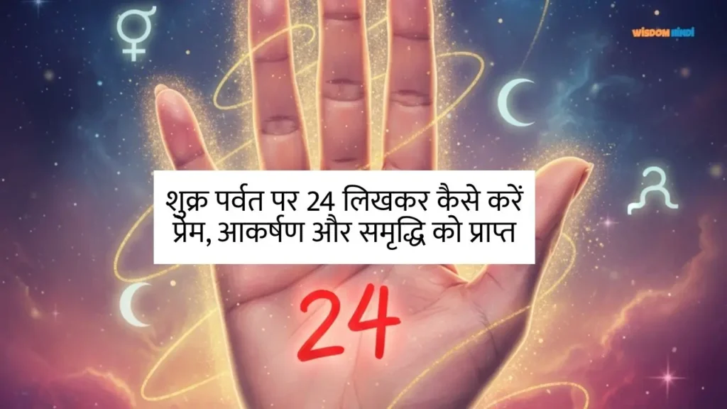 शुक्र पर्वत पर 24 लिखकर कैसे करें प्रेम आकर्षण और समृद्धि को प्राप्त Writing 24 on Venus Mount in Hindi