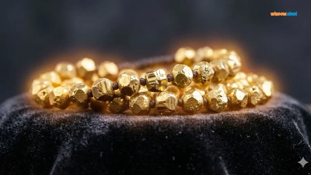 पुरुषों के लिए पाइराइट की माला: आत्मविश्वास धन और लीडरशिप बढ़ाने वाला सबसे शक्तिशाली क्रिस्टल Pyrite Mala for Men