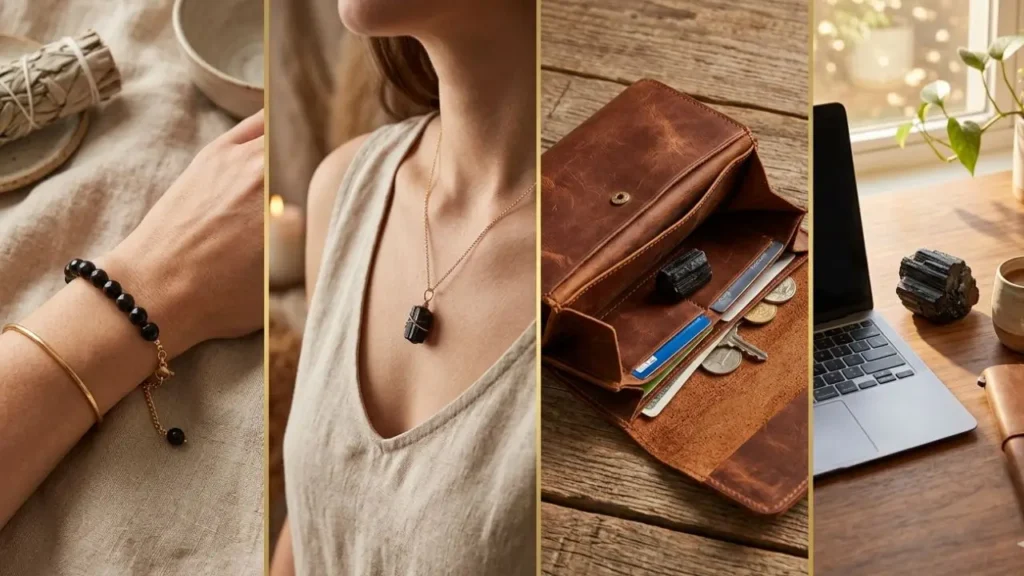 Black Tourmaline Crystal Kaise Pahne