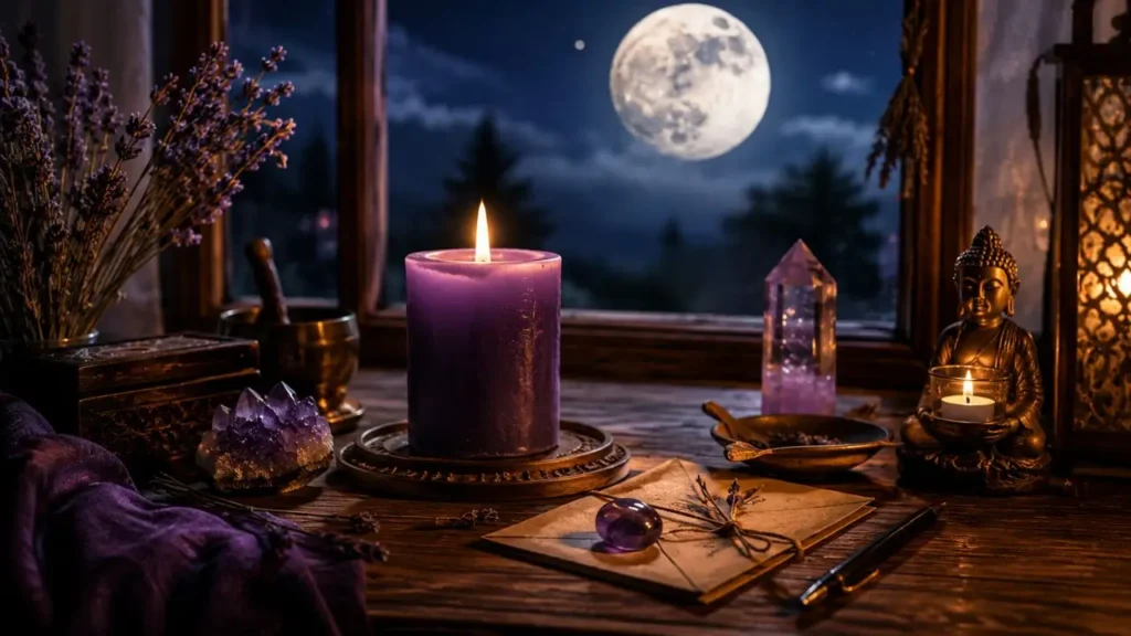 Purple Candle से Wealth आकर्षित करें – Wealth Candle Ritual Hindi Purple Candle Ritual Meaning